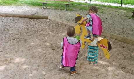 Les sorties au parc à la micro crèche de Dijon